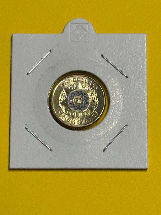 2019 $2 Coin - Police Remembrance - UNCIRCULATED  - Comes In 2x2 - New Age Numismatics
