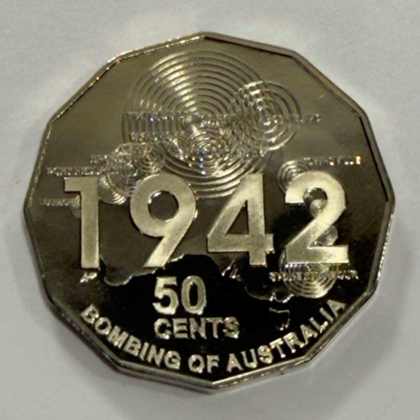 2012 50 Cent Coin - Shores Under Siege - Bombing of Australia - UNC - in 2x2