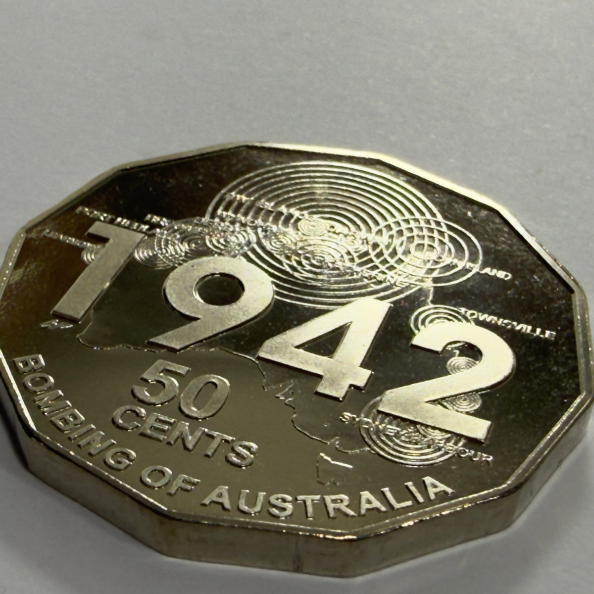 2012 50 Cent Coin - Shores Under Siege - Bombing of Australia - UNC - in 2x2