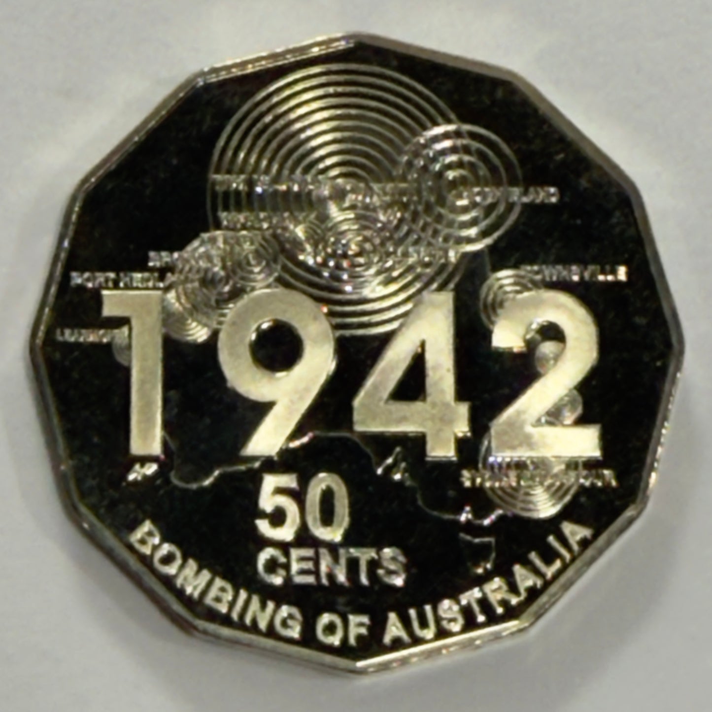 2012 50 Cent Coin - Shores Under Siege - Bombing of Australia - UNC - in 2x2