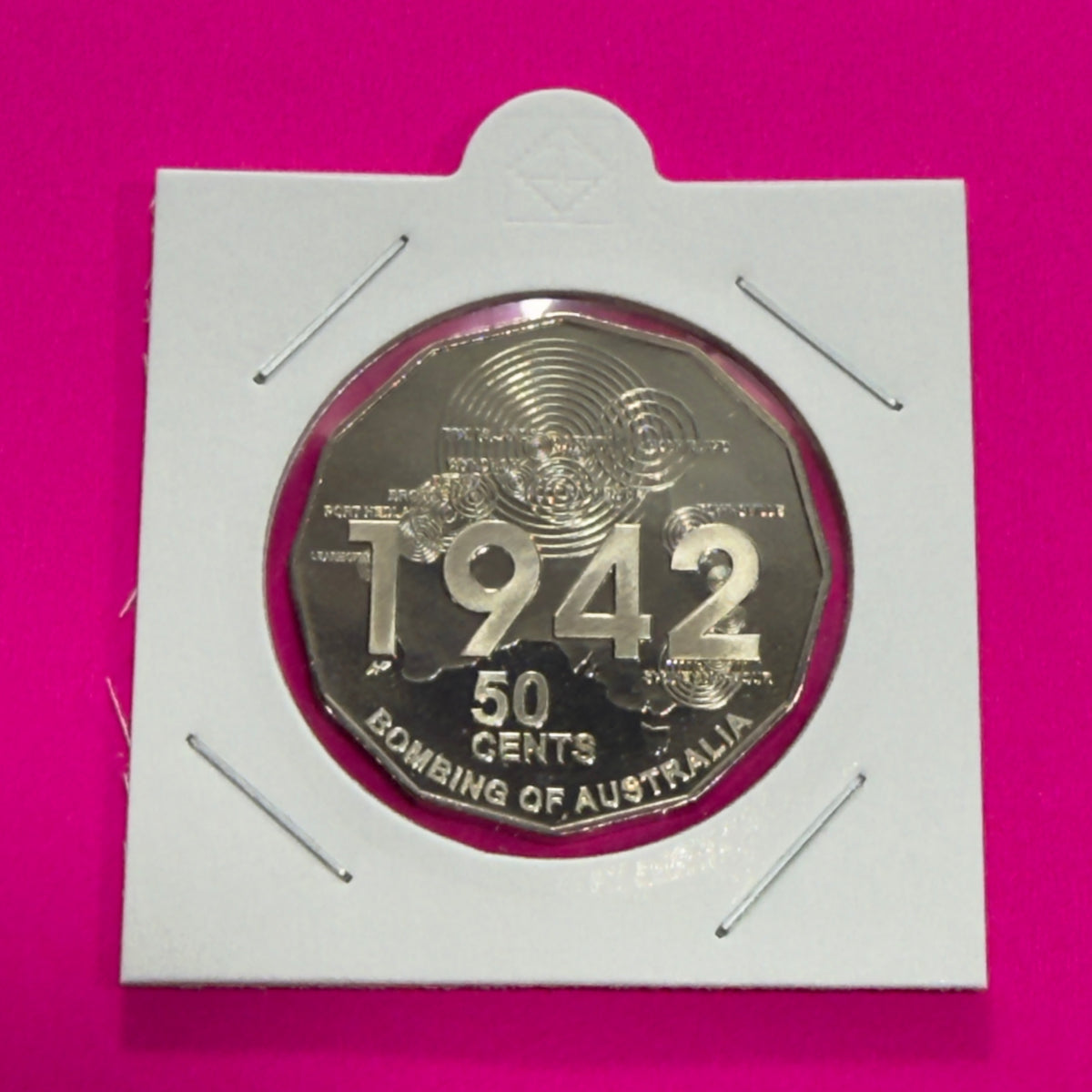 2012 50 Cent Coin - Shores Under Siege - Bombing of Australia - UNC - in 2x2