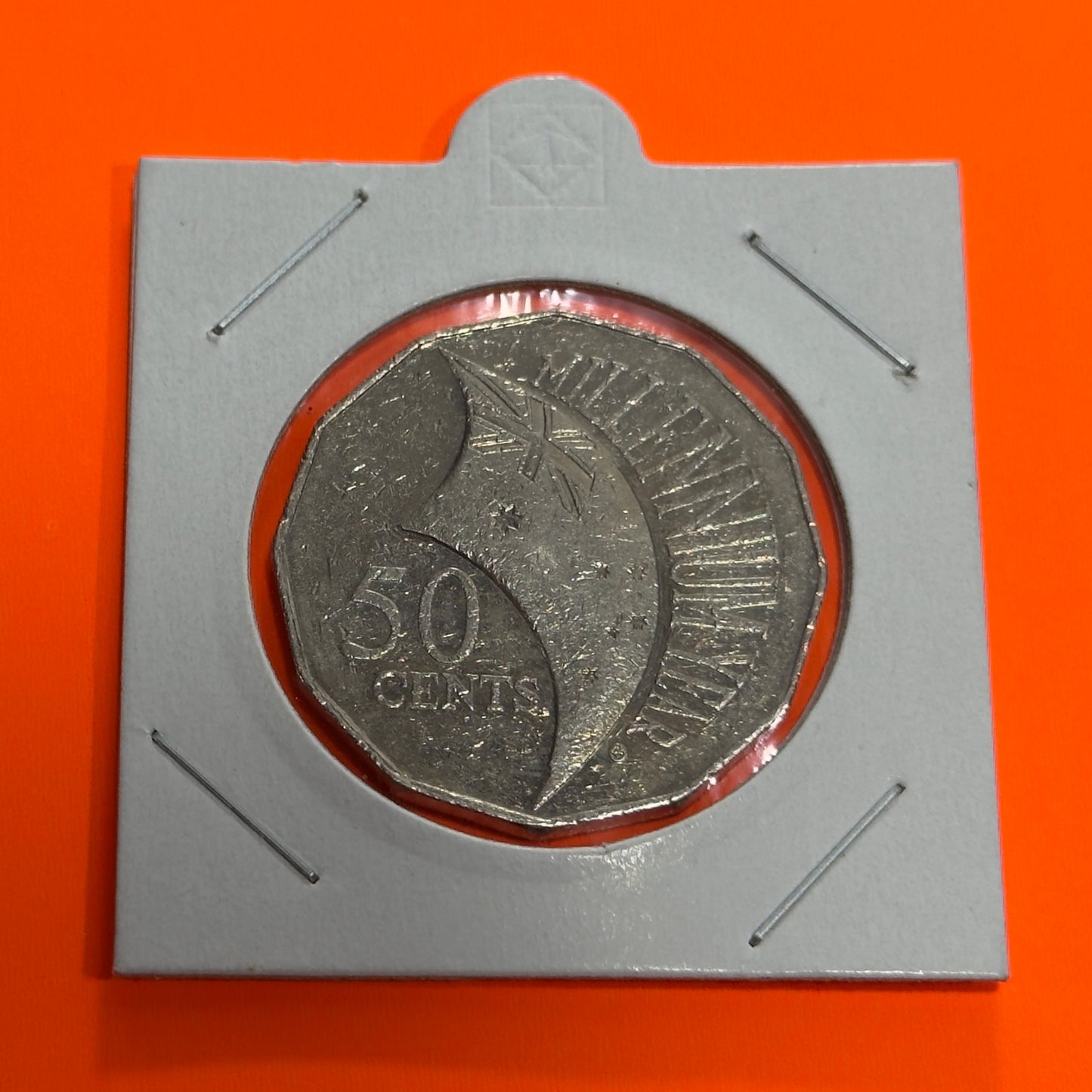 2000 50 Cent Coin - INCUSED Millennium Year - comes in 2x2 - #1