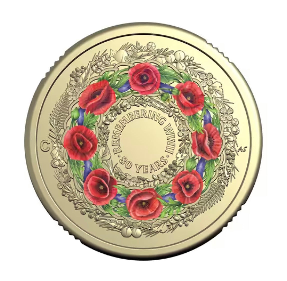 2025 $2 C-Mint Poppy Wreath Coin - Remembering the Second World War 80 Years On - New Age Numismatics