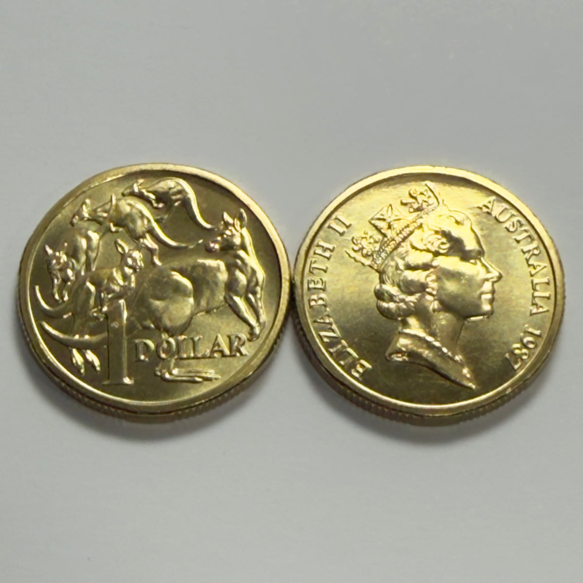 1987 $1 Coin - Uncirculated - Mint Set Only Coin - One Dollar MOR - in 2x2