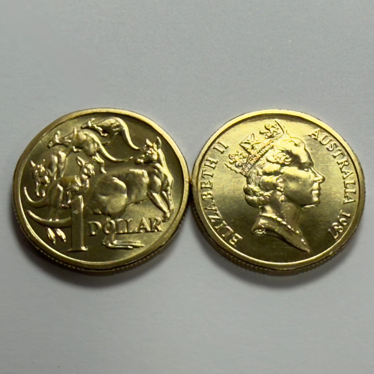 1987 $1 Coin - Uncirculated - Mint Set Only Coin - One Dollar MOR - in 2x2