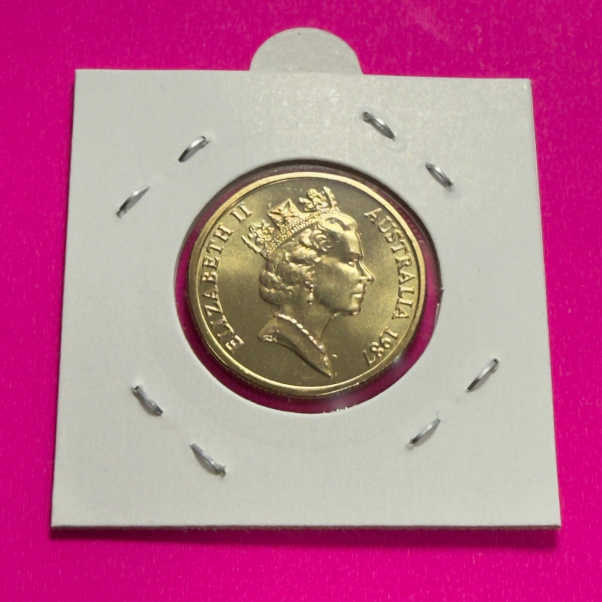 1987 $1 Coin - Uncirculated - Mint Set Only Coin - One Dollar MOR - in 2x2