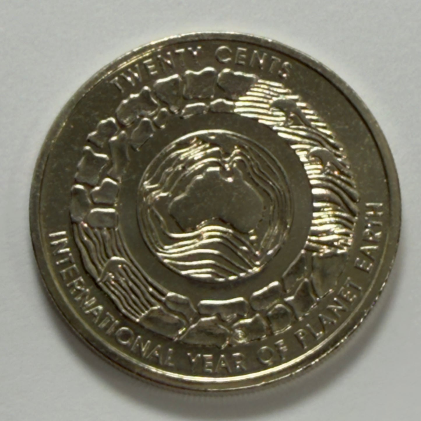 2008 20 Cent Coin - Uncirculated - Year of Planet Earth - comes in 2x2