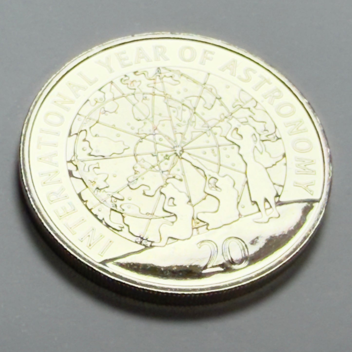 2009 20 Cent Coin - Uncirculated - International Year of Astronomy - in 2x2