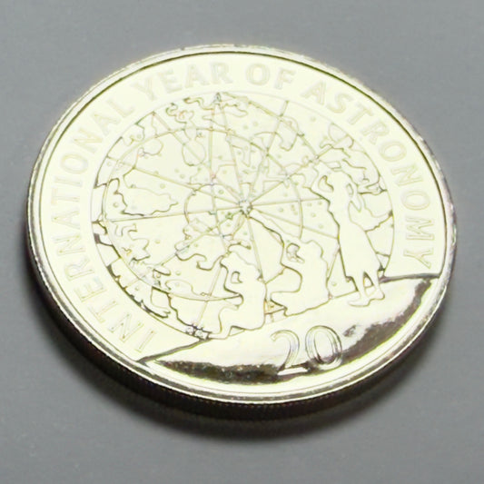 2009 20 Cent Coin - Uncirculated - International Year of Astronomy - in 2x2