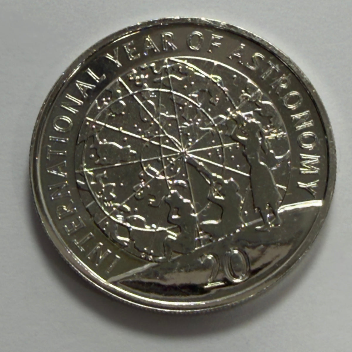 2009 20 Cent Coin - Uncirculated - International Year of Astronomy - in 2x2