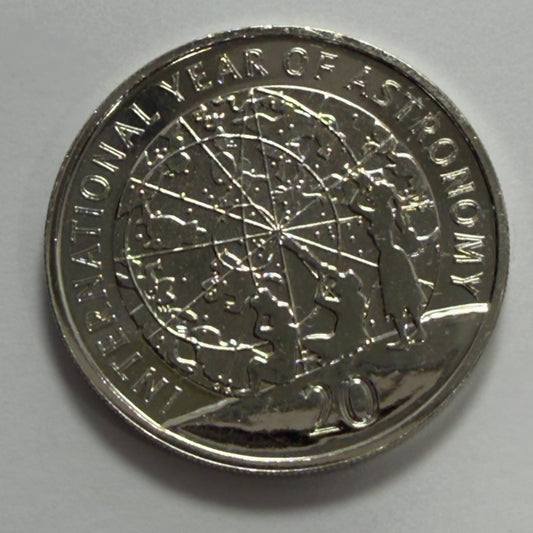 2009 20 Cent Coin - Uncirculated - International Year of Astronomy - in 2x2