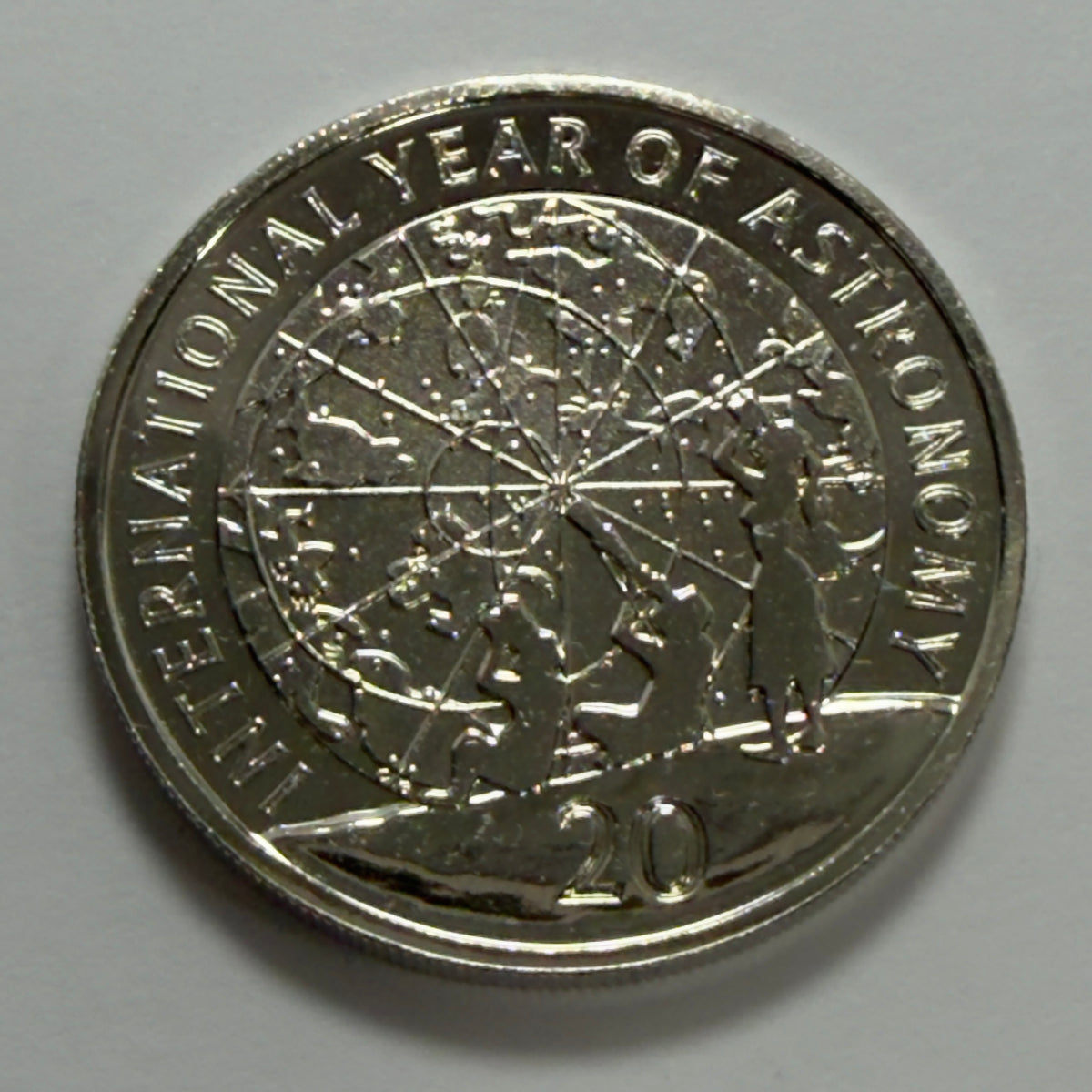 2009 20 Cent Coin - Uncirculated - International Year of Astronomy - in 2x2