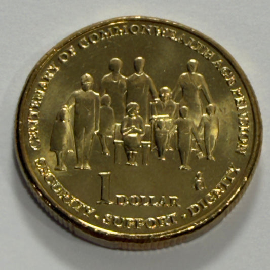 2009 $1 Coin - Centenary Of Age Pension - Uncirculated - One Dollar - In 2x2
