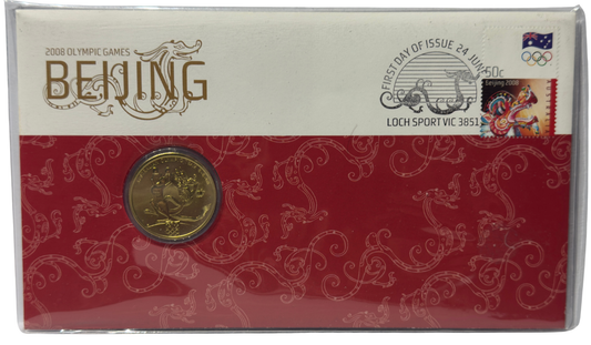 2008 $1 Beijing Olympic Games PNC - P Mintmark $1 Coin