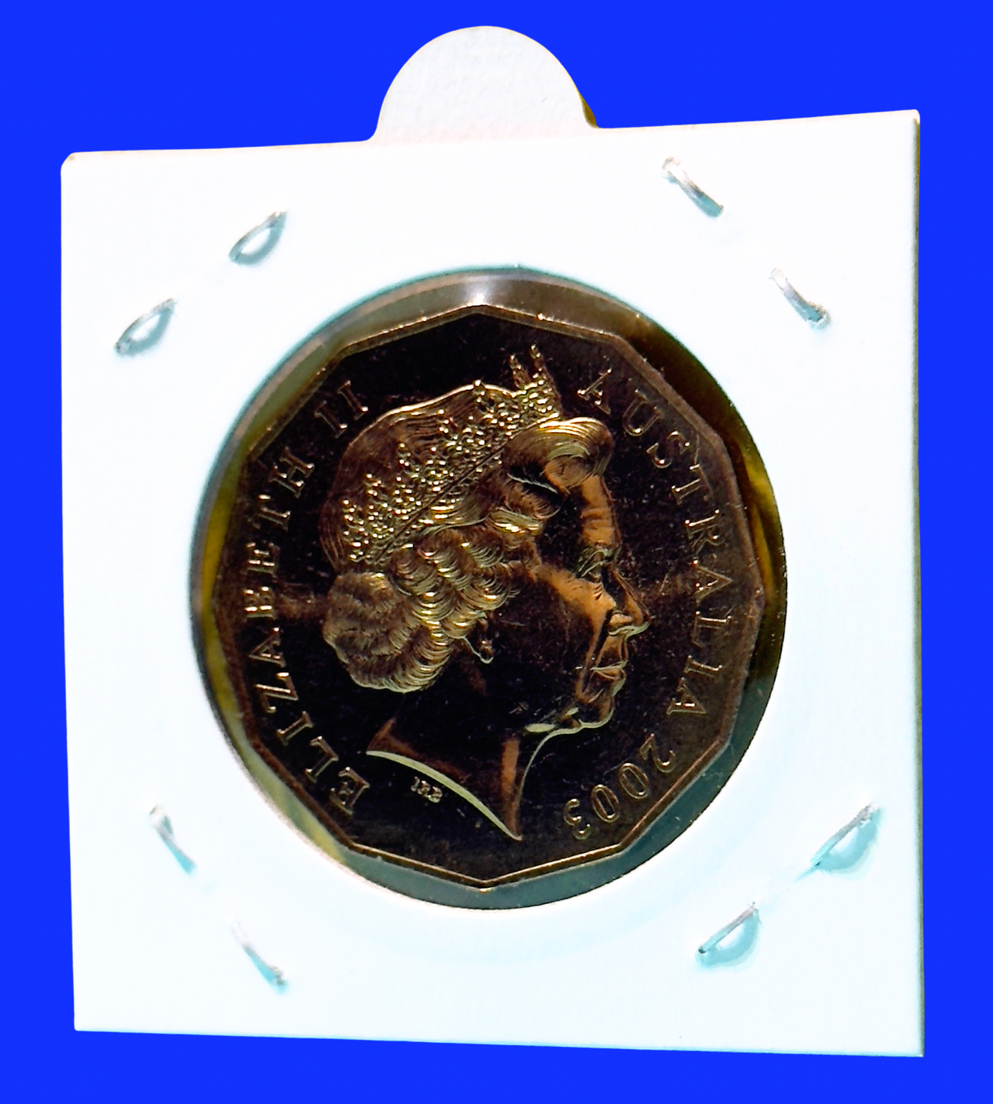 2003 50 Cent Coin - QEII Golden Jubilee - Uncirculated - comes in 2x2