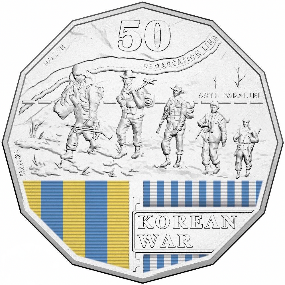 2016 Australia At War - 50 Cent - Korean War - Fifty Cent Coloured Coin - New Age Numismatics