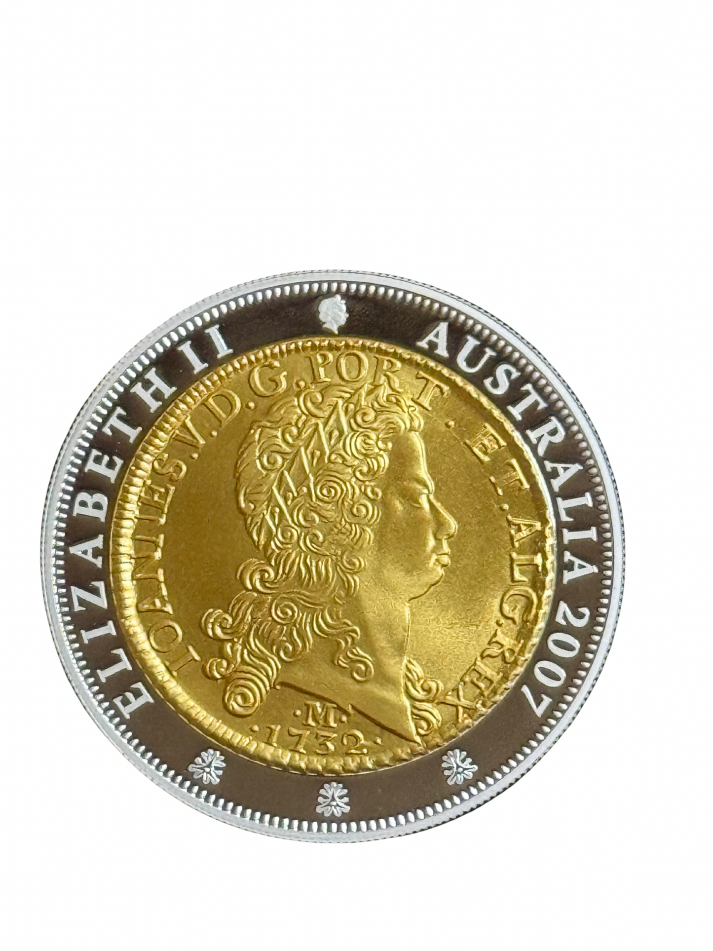 2007 $1 Selectively Gold Plated Silver Proof Coin - 1732 One Johanna 60.46 gram Coin