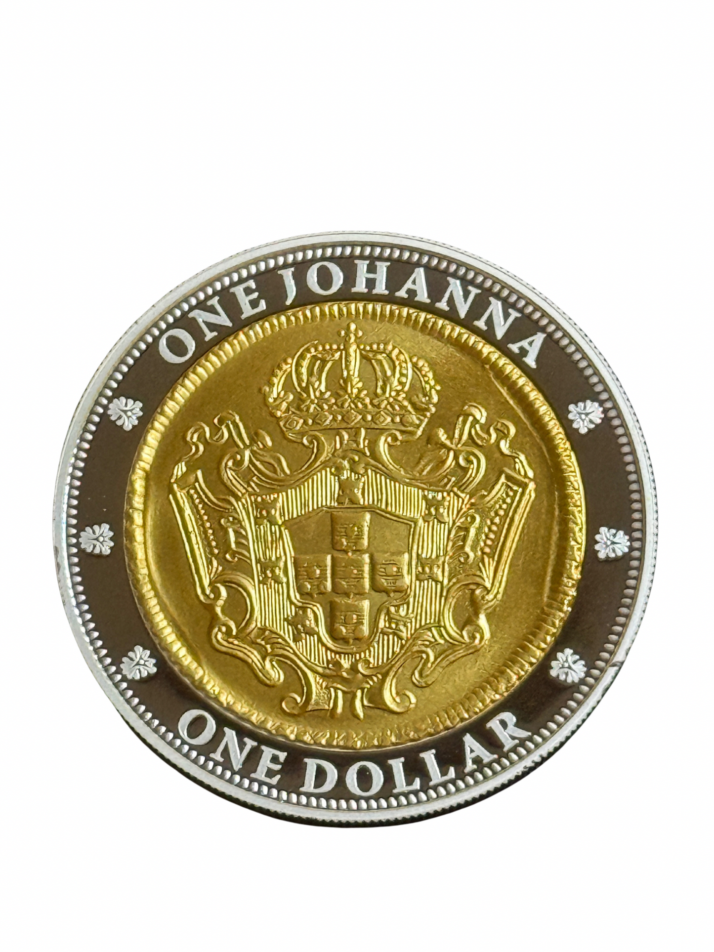 2007 $1 Selectively Gold Plated Silver Proof Coin - 1732 One Johanna 60.46 gram Coin