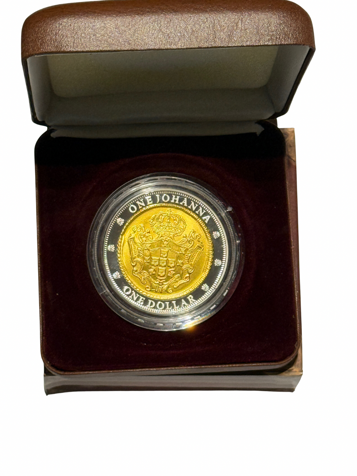 2007 $1 Selectively Gold Plated Silver Proof Coin - 1732 One Johanna 60.46 gram Coin