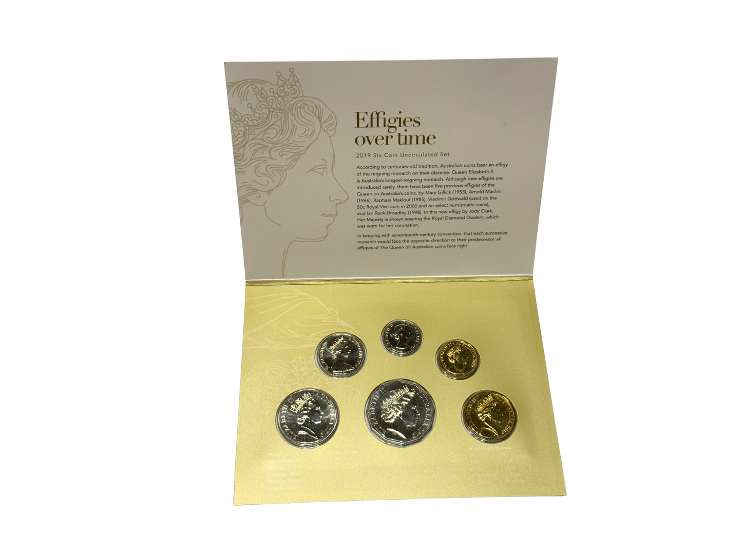 2019 Effigies Over Time Uncirculated 6 Coin Mint Set QEII