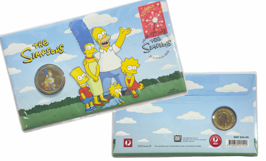 2019 $1 The SIMPSONS PNC - Uncirculated Coloured One Dollar - 6500 Mintage