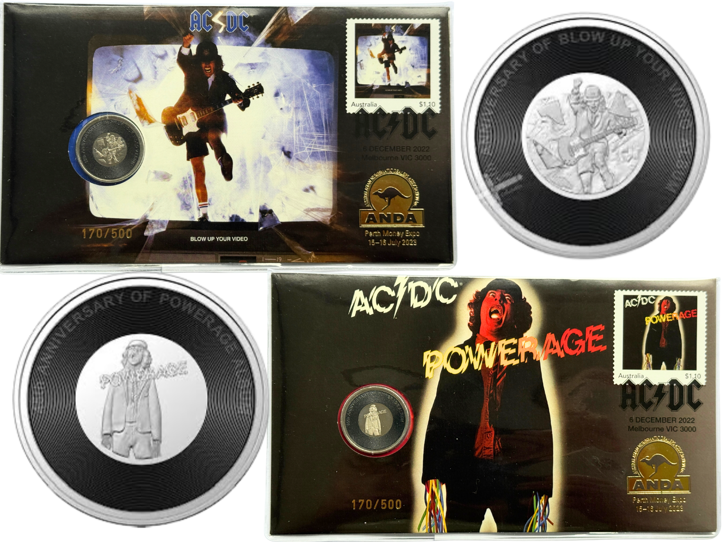 2023 ANDA Perth Money Expo Overprint PNC Pair - AC⚡️DC Powerage & Blow up your Video