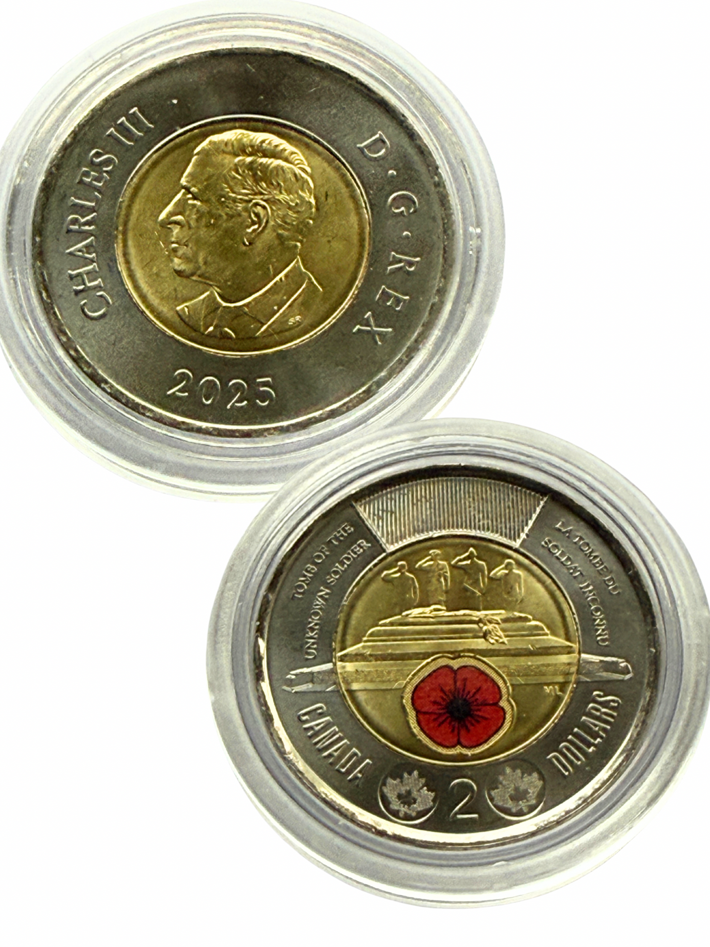 🌺 Canada 2025 $2 Coin - Honouring Canada's Unknown Soldier - Red Poppy🌺
