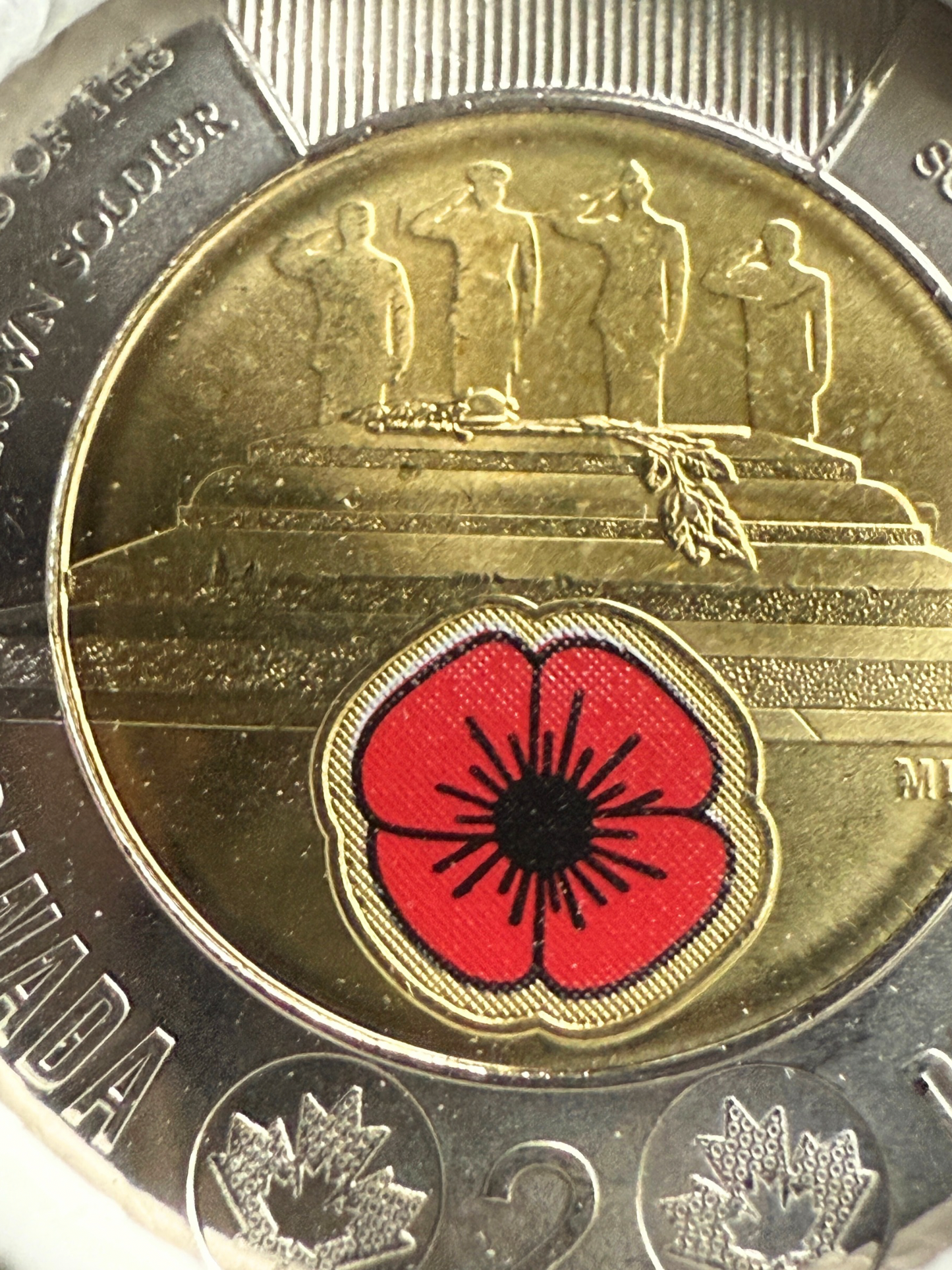 🌺 Canada 2025 $2 Coin - Honouring Canada's Unknown Soldier - Red Poppy🌺