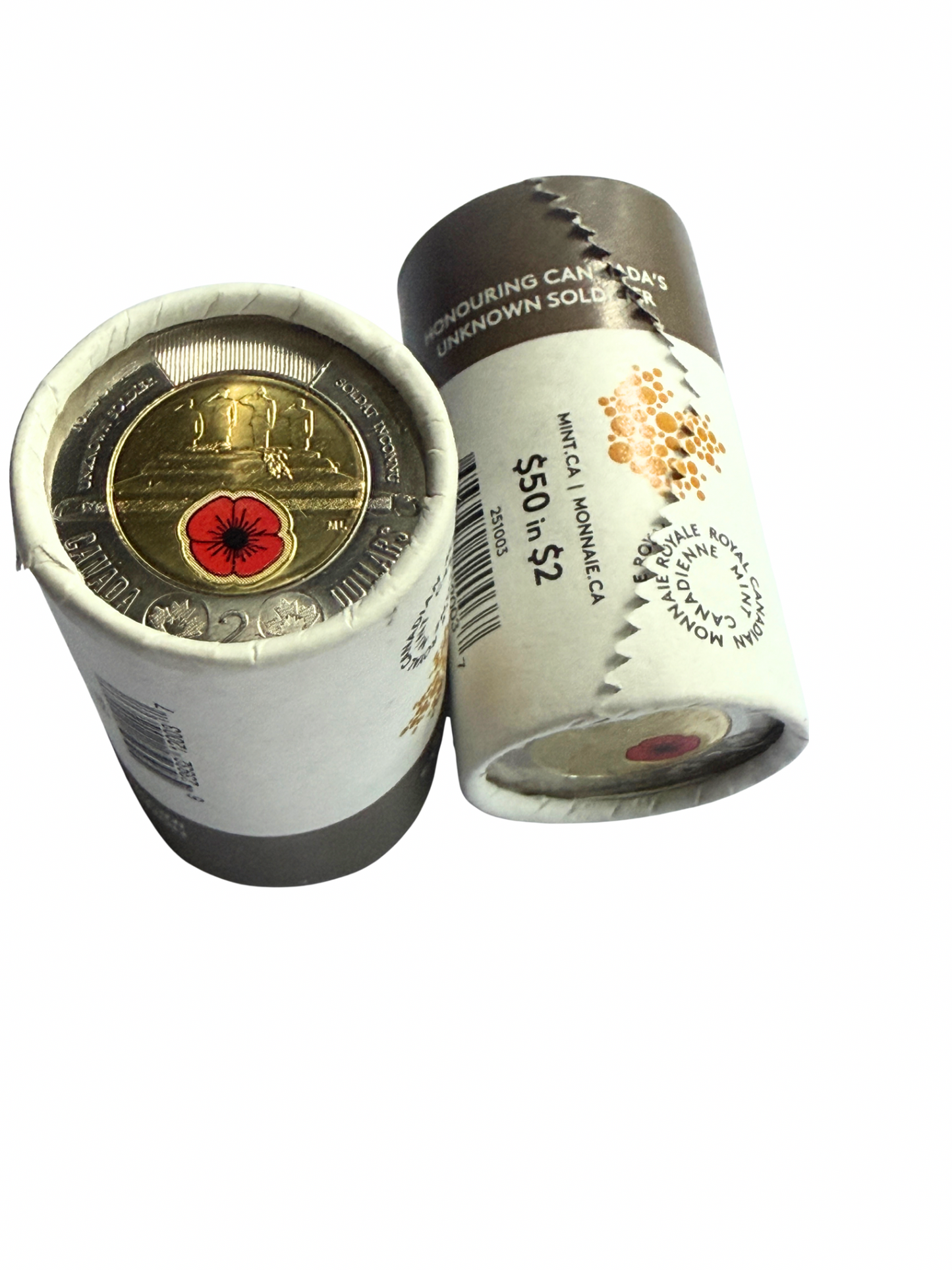 🌺 Canada 2025 $2 Coin - Honouring Canada's Unknown Soldier - Red Poppy🌺