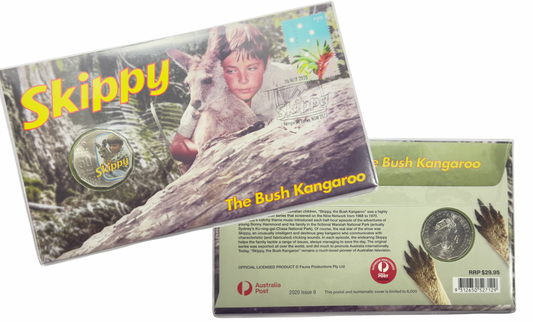 2020 Coloured 50 Cent PNC - SKIPPY The Bush Kangaroo 50th Anniversary