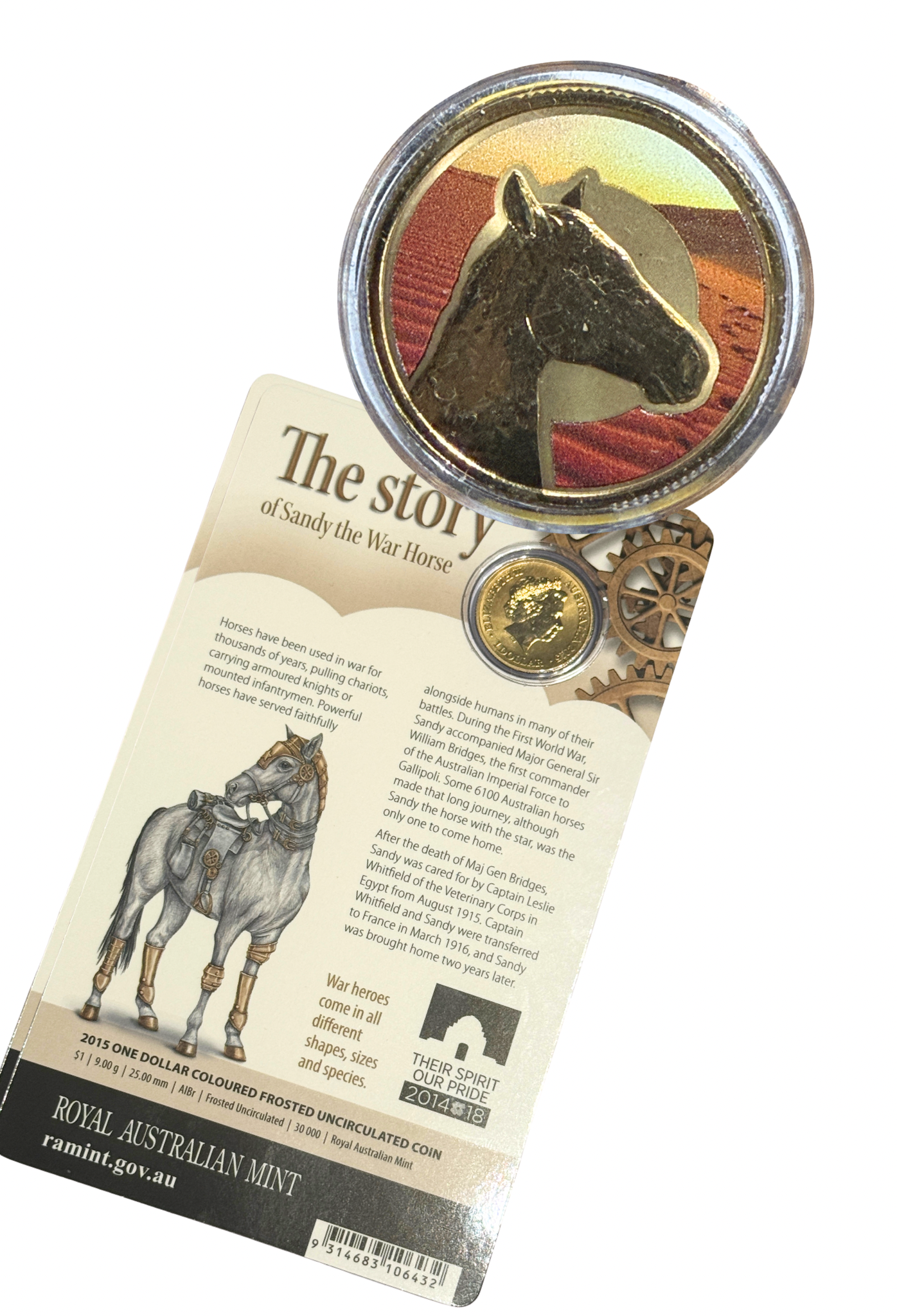 2015 $1 Unlikely Heroes Great & Small - Sandy The War Horse