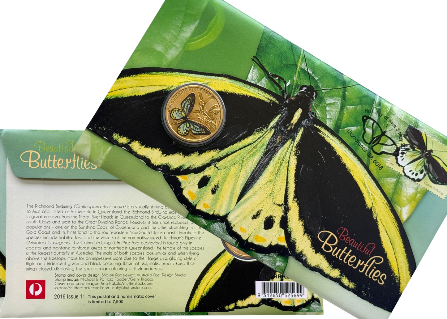 2016 $1 Beautiful Butterflies Color $1 PNC Richmond Birdwing