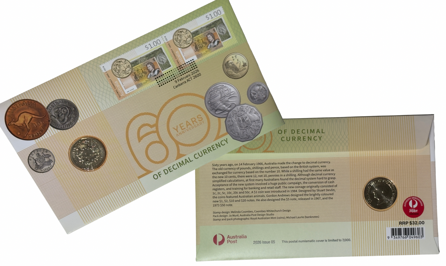 2026 60 Years of Decimal Currency $1 PNC LTD 7000
