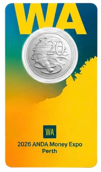 2026 ANDA Money EXPO PERTH - 20c WA Privy Carded Coin - PRE ORDER
