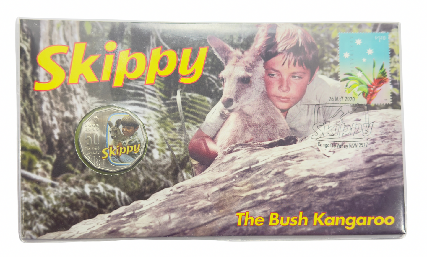 2020 Coloured 50 Cent PNC - SKIPPY The Bush Kangaroo 50th Anniversary