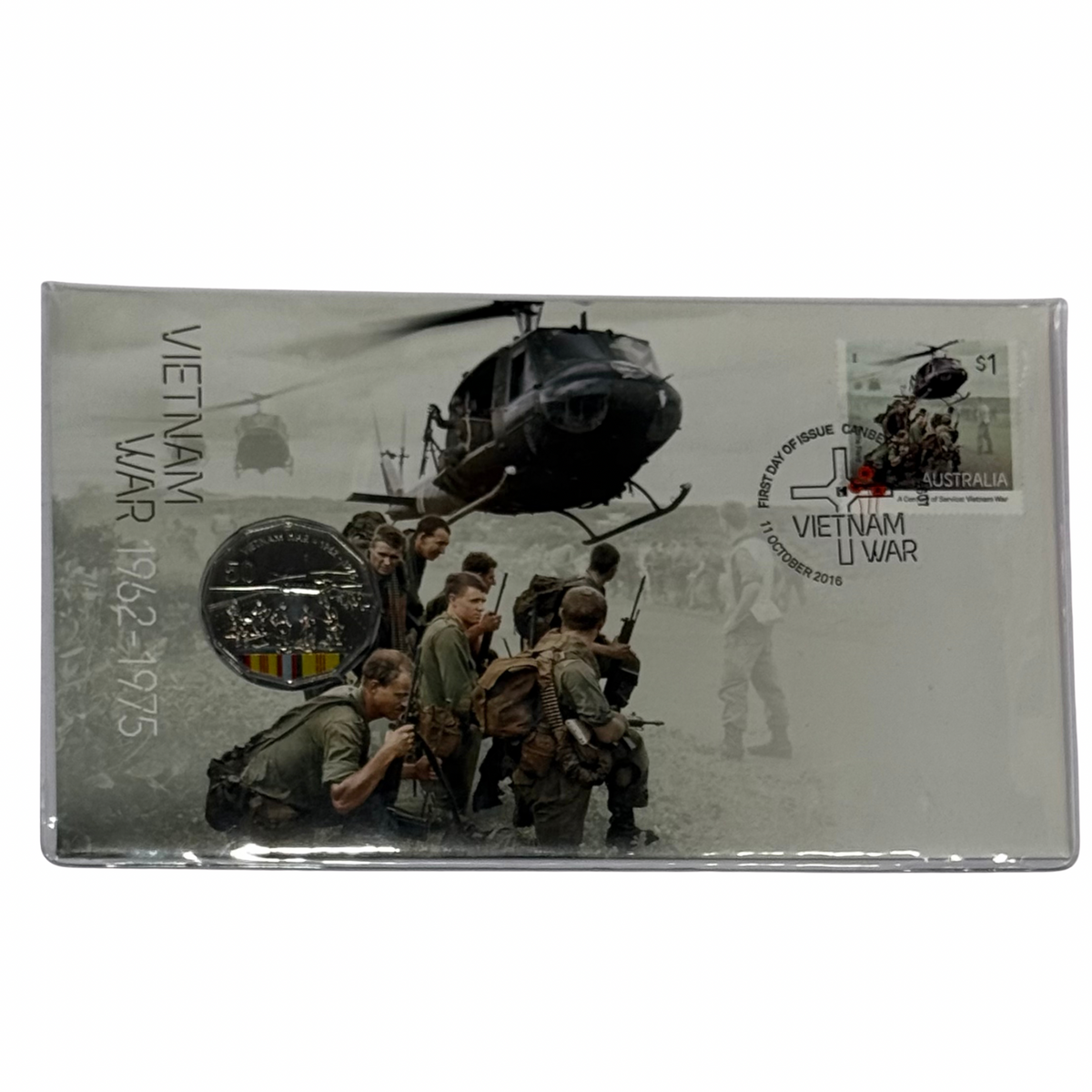 2016 50 Cent VIETNAM WAR PNC - UNC Coloured 50c - Limited to 8000