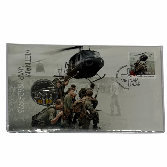 2016 50 Cent VIETNAM WAR PNC - UNC Coloured 50c - Limited to 8000