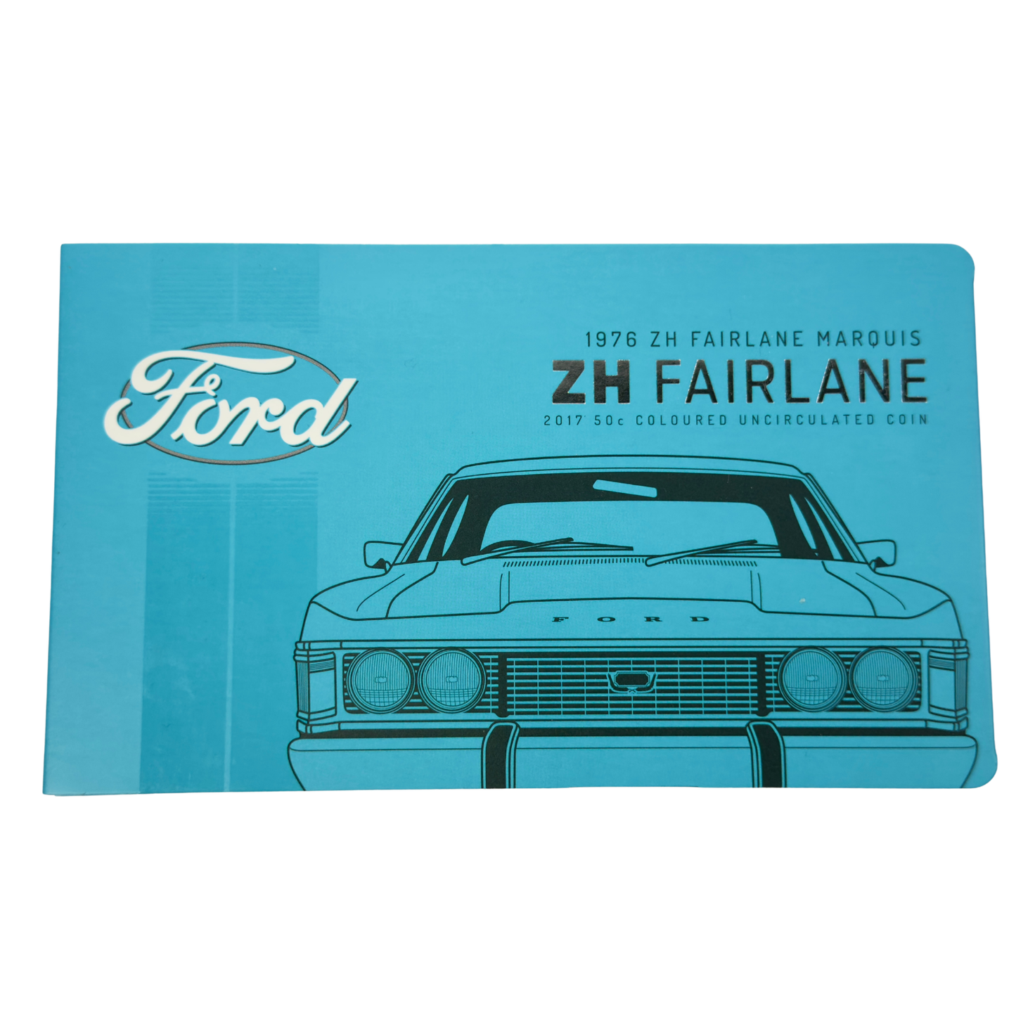 2017 50 Cent Coloured Coin - FORD ZH FAIRLANE - Uncirculated on card