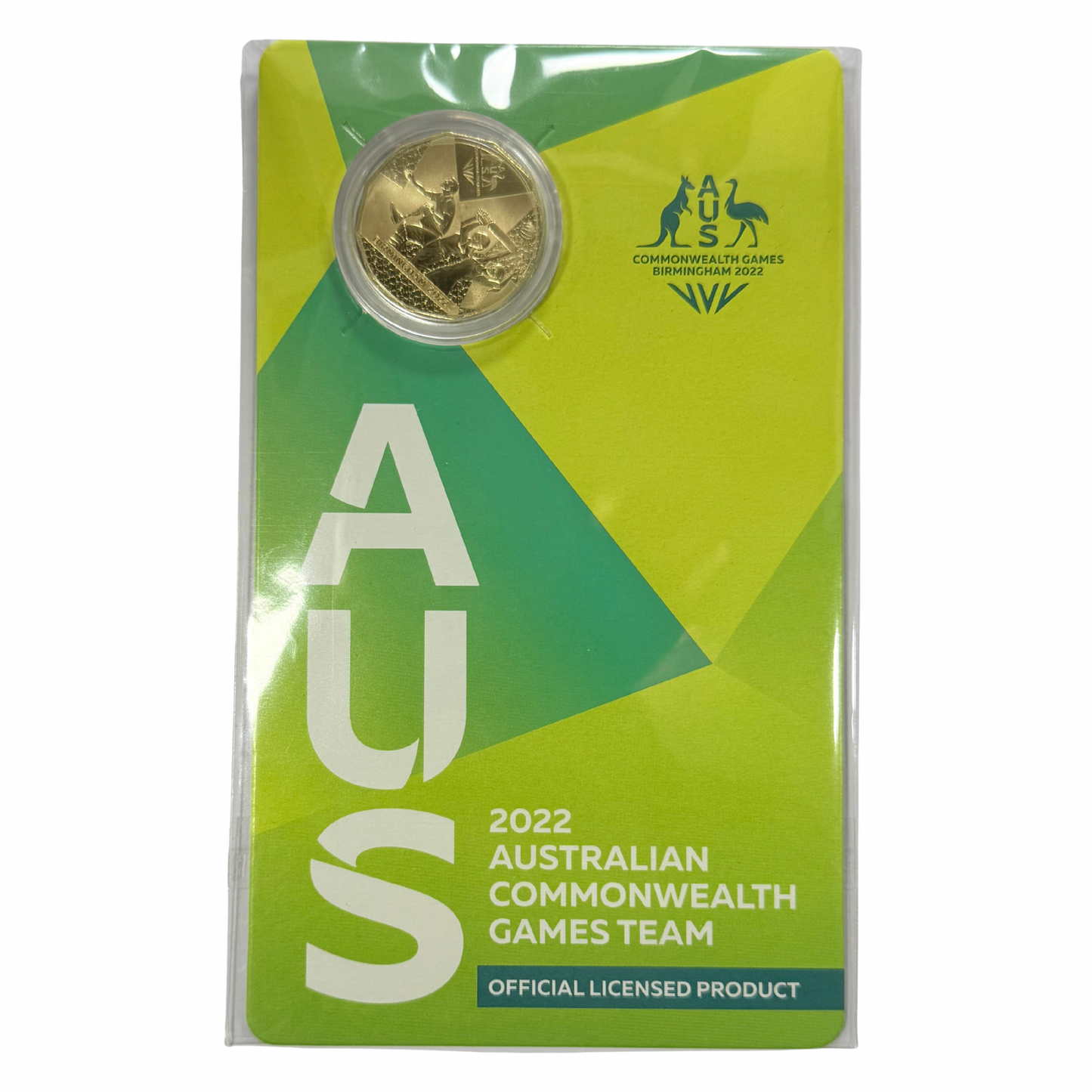2022 50 Cent - Gold Plated Commonwealth Games Team - Uncirculated Carded