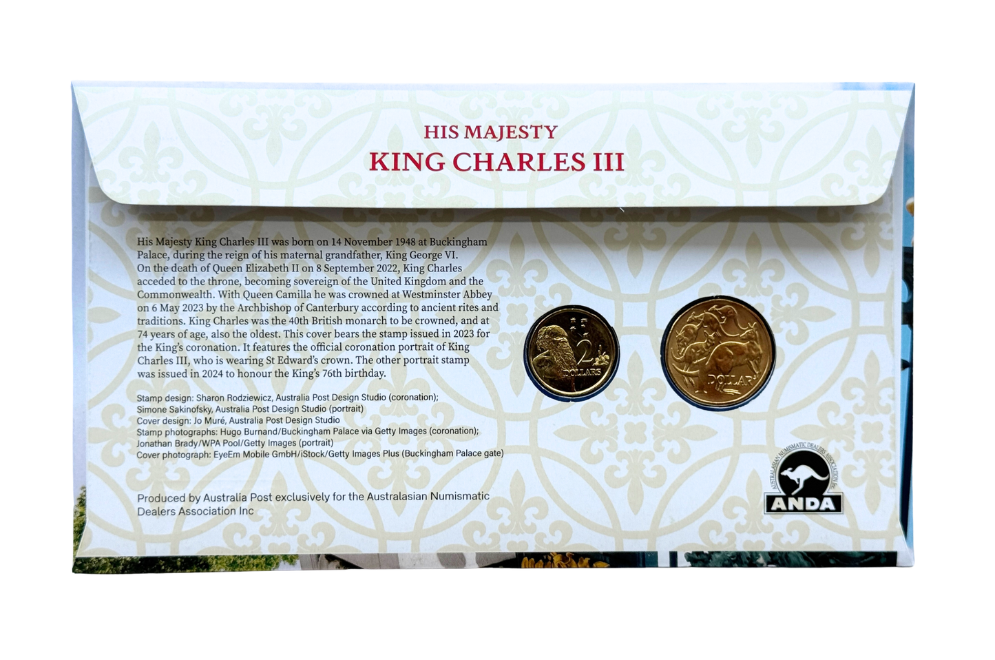 Reverse side of 2025 ANDA Sydney Money Expo PNC showing coin specifications and commemorative details
