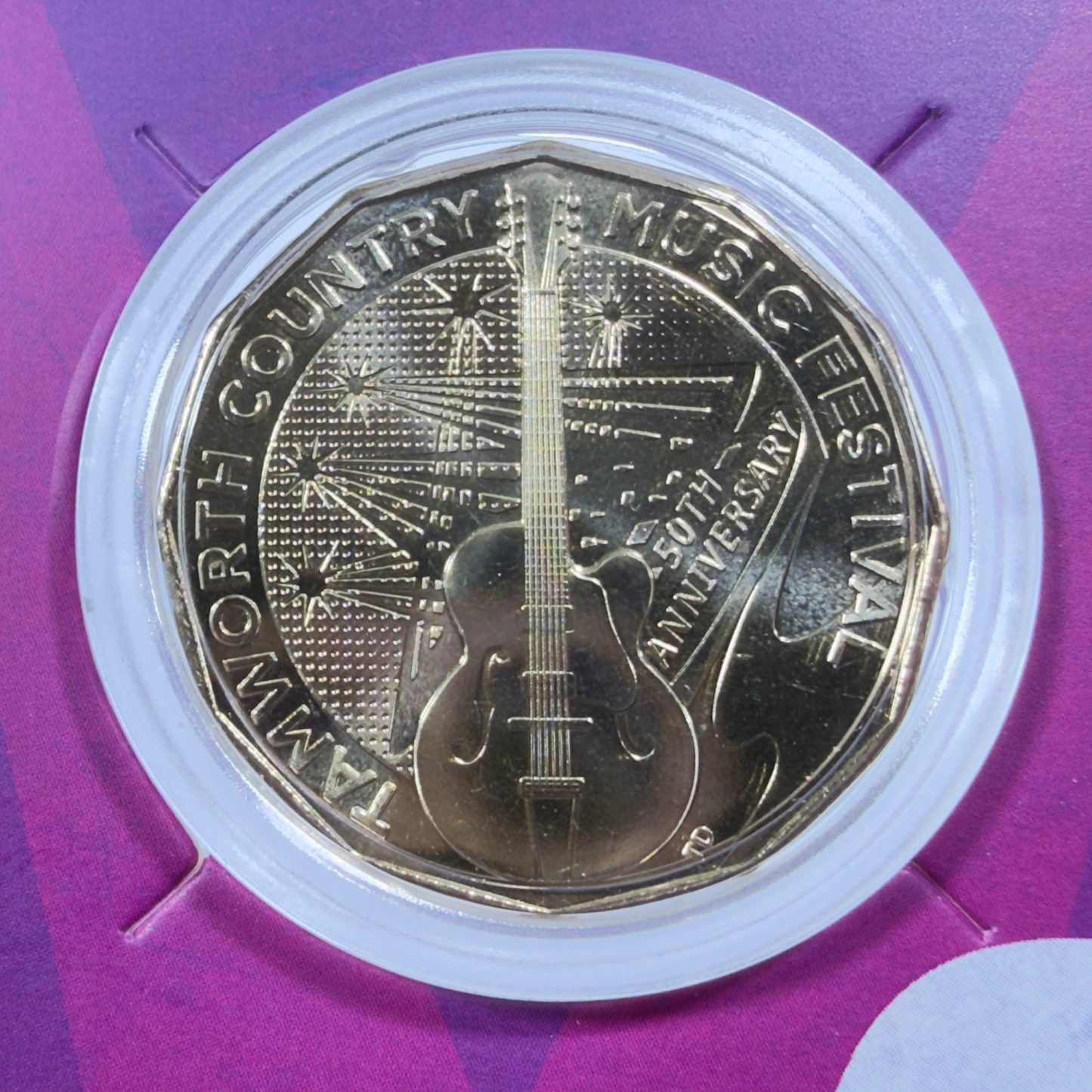 2022 50 Cent Coin - Tamworth Music Festival AL-BR Coin - Carded Uncirculated