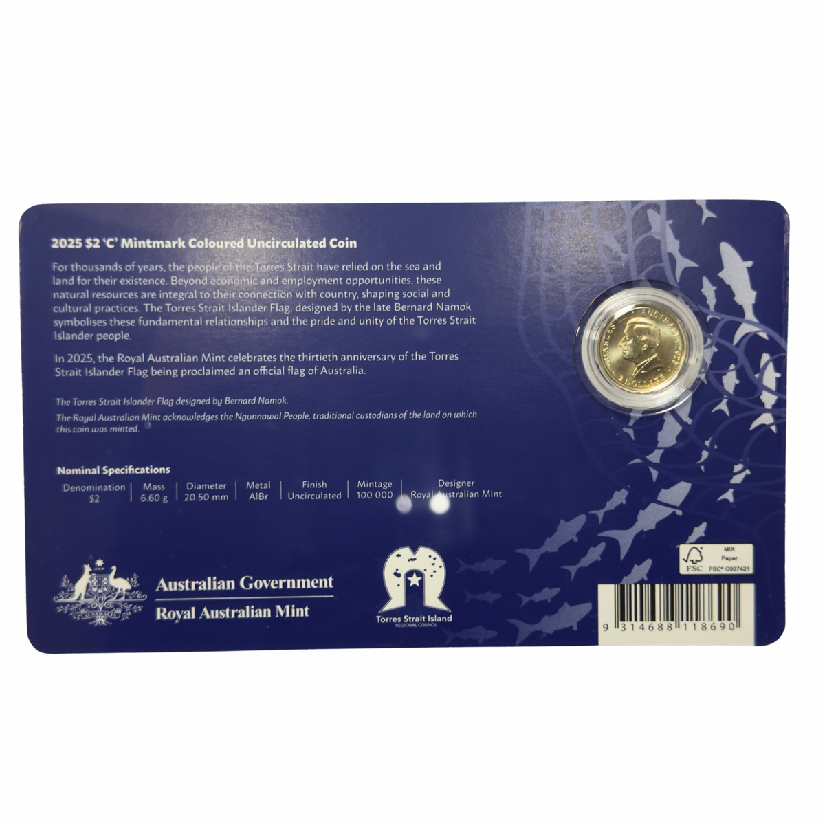 2025 $2 "C" Mintmark TSI - Torres Straight Island $2 C-Mint