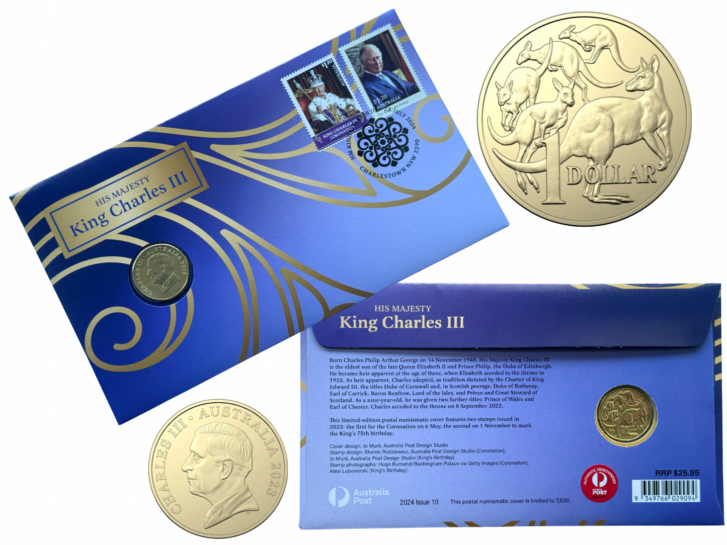 2024 His Majesty King Charles III PNC - Issue 10 $1 Coin - limited to 7500