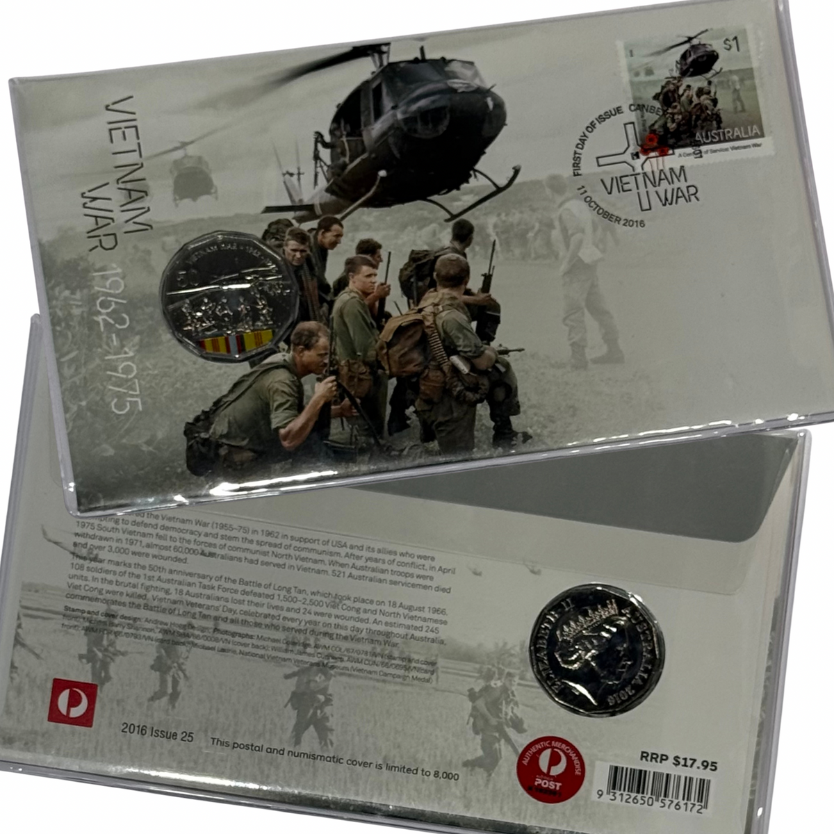 2016 50 Cent VIETNAM WAR PNC - UNC Coloured 50c - Limited to 8000
