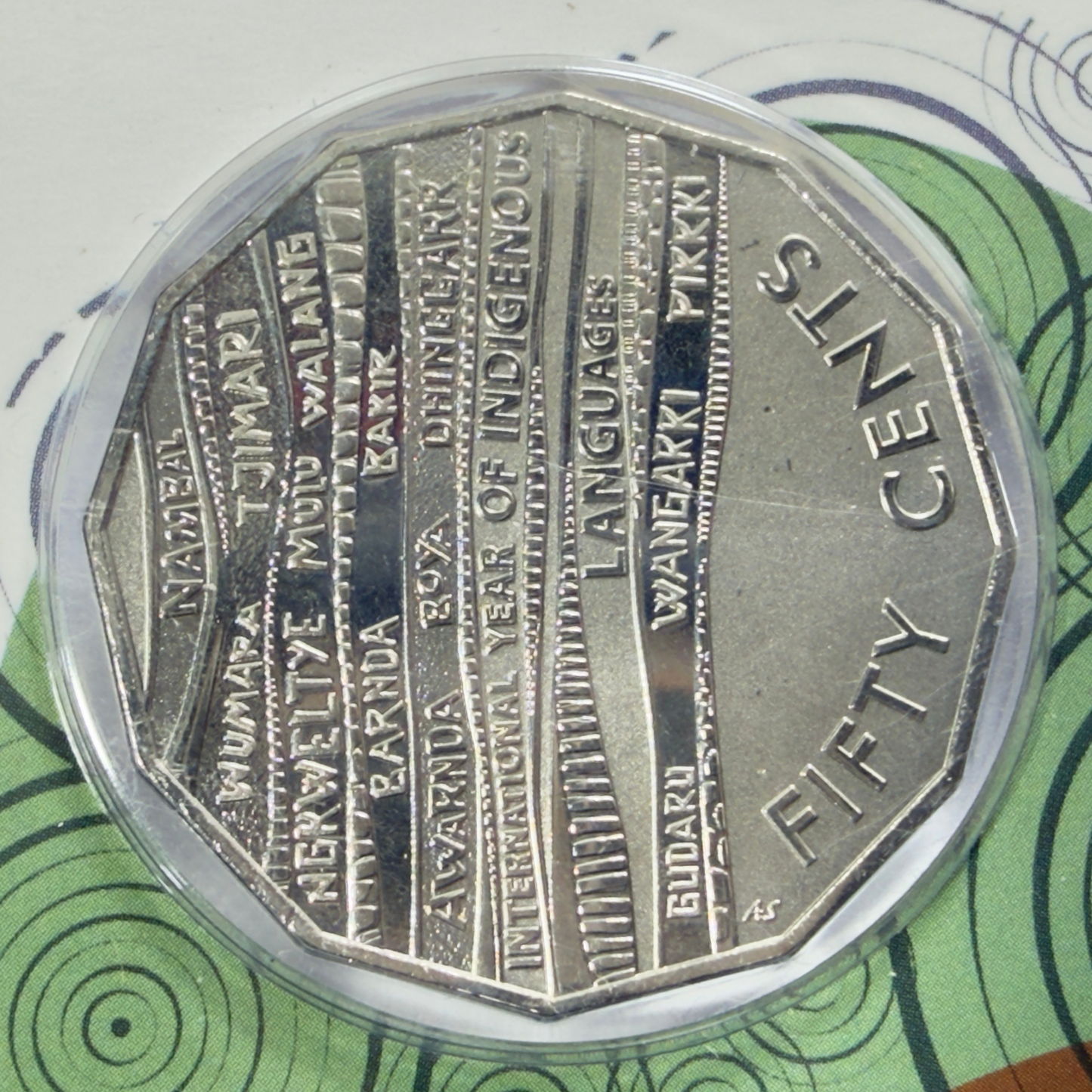 2019 50 Cent Frosted Uncirculated Coin - International Year of Indigenous Languages
