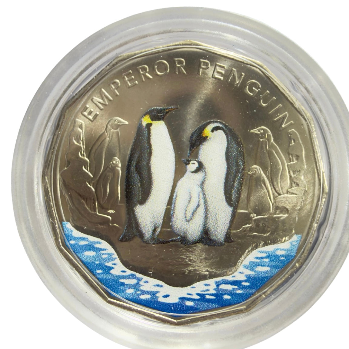 2023 Coloured 50 Cent Coins - Emperor Penguin & Humpback Whale (1 of each)