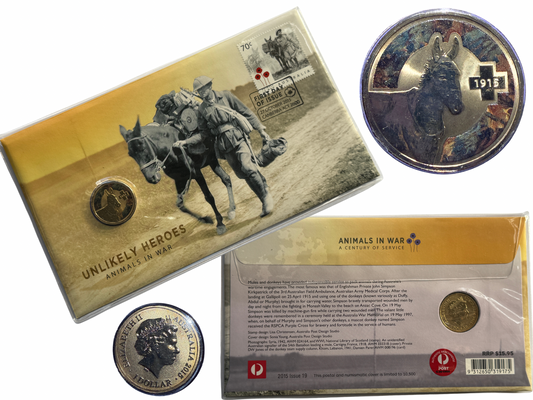 2015 $1 Unlikely Heroes - Animals in War PNC - 2015 Issue 19