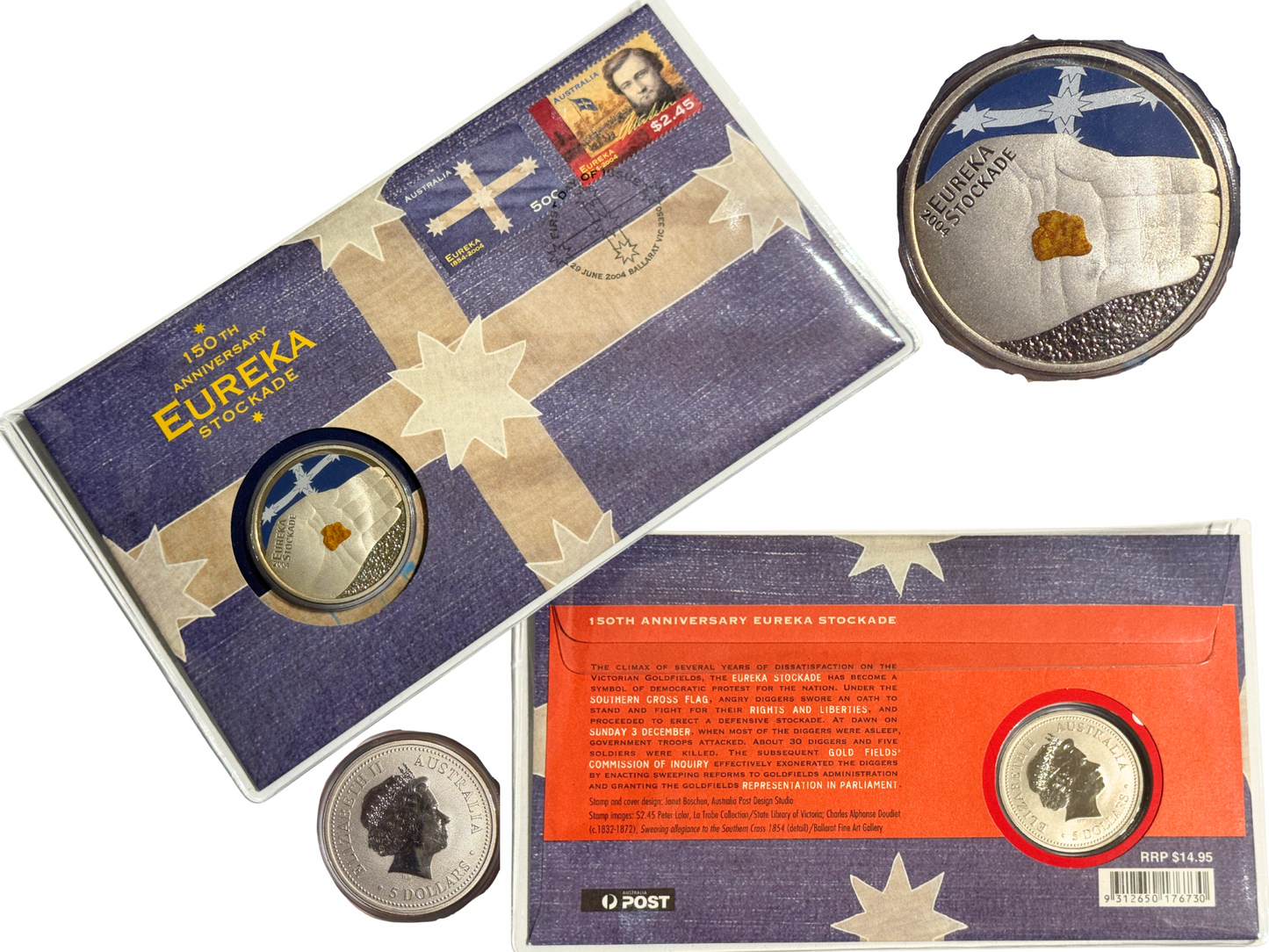 2004 Eureka Stockade PNC - 150th Anniversary $5 Coin