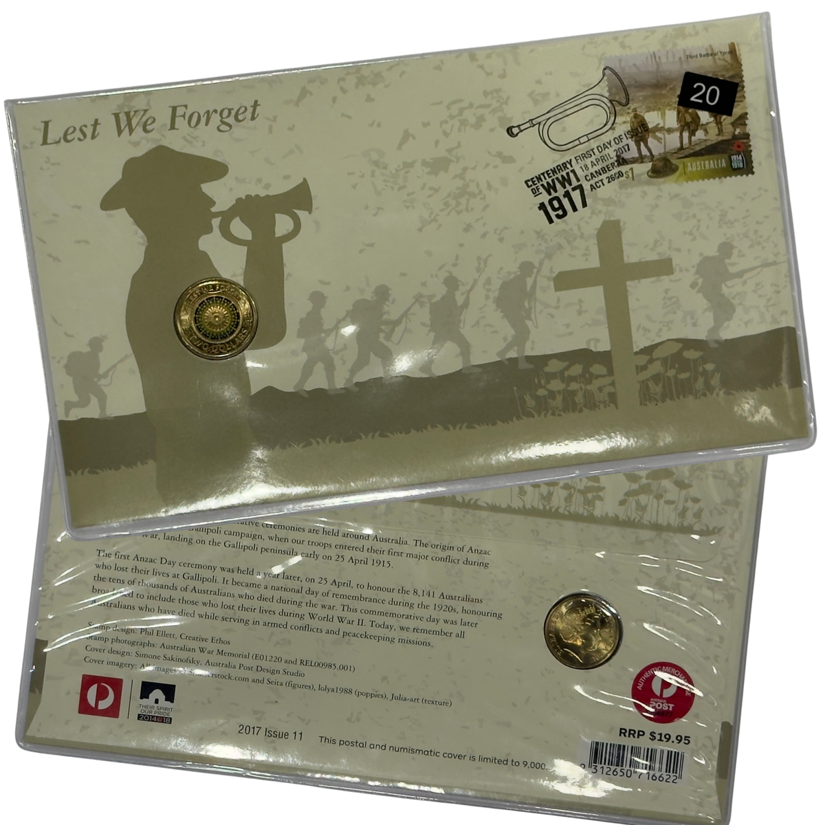 2017 $2 C-Mint Lest We Forget "MOSAIC" PNC - Uncirculated Two Dollar C_Mint