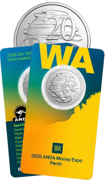 2026 ANDA Money EXPO PERTH - 20c WA Privy Carded Coin - PRE ORDER